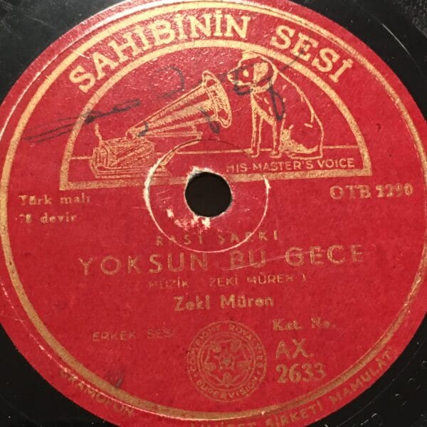 ZEKİ MÜREN-YOKSUN BU GECE-HASRETİN ACISI- TAŞ PLAK
