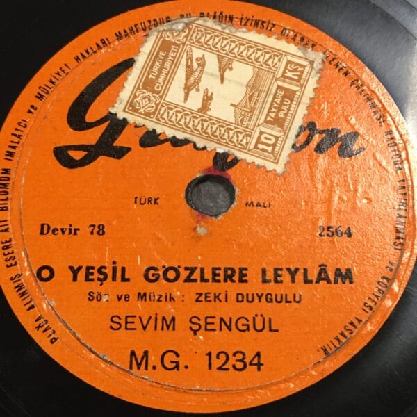 ZEKİ MÜREN-O YEŞİL GÖZLERE LEYLAM-YALNIZ BENİ SEV- TAŞ PLAK