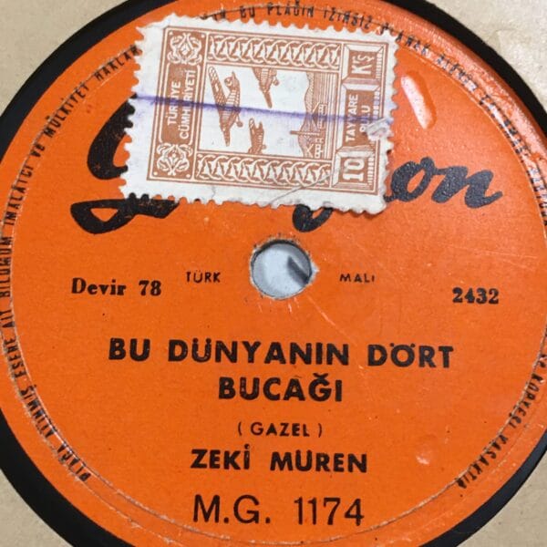 ZEKİ MÜREN-SENİ ÇILĞIN GİBİ SEVDİM-TAŞ PLAK