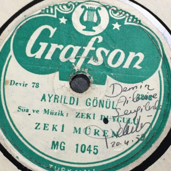 ZEKİ MÜREN-YASEMENLER DİLE GELDİ-AYRILDI GÖNÜL-TAŞ PLAK