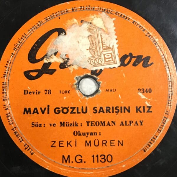 ZEKİ MÜREN-FARFARA-MAVİ GÖZLÜ SARIŞIN KIZ-TAŞ PLAK